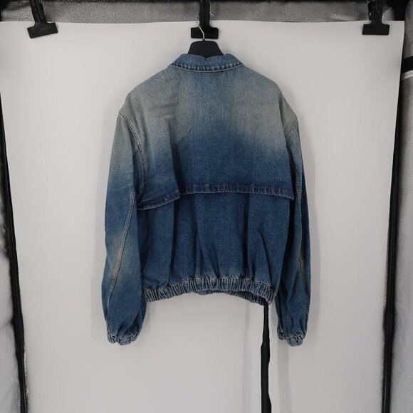 UNRAVEL PROJECT Blue Cotton Oversized Denim Jacket - Blue Size 52 or US XL - Picture 6 of 8
